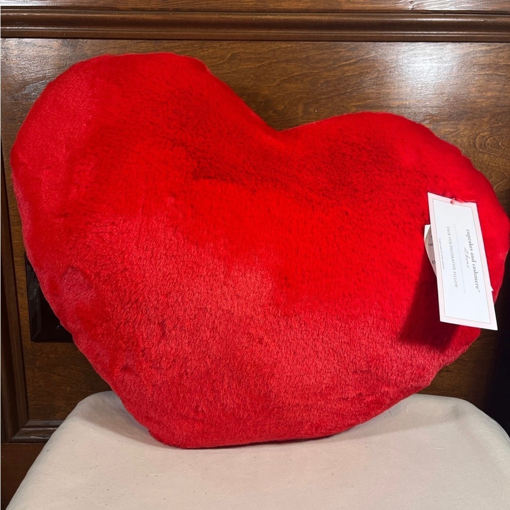 Cupcakes and Cashmere red pillow Valentine’s Day
